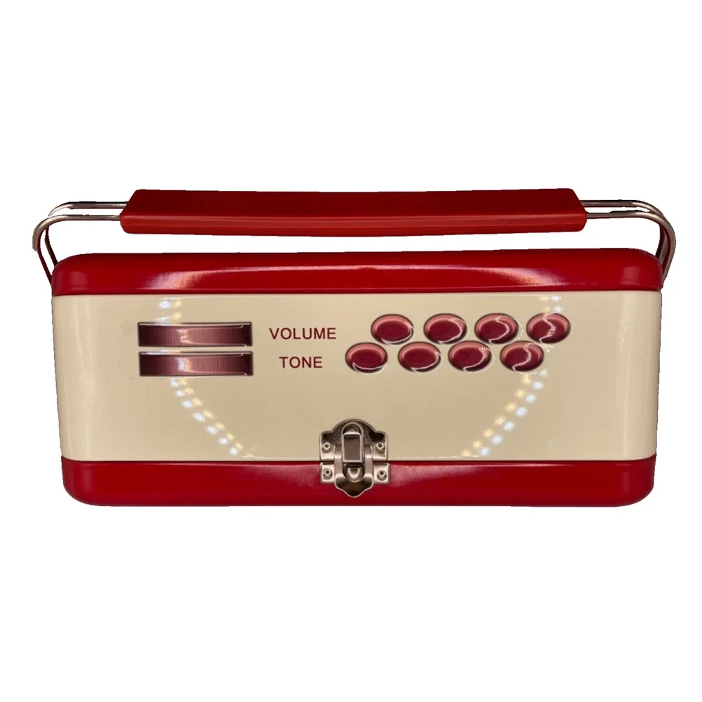 RETRO RADIO (Red/Gold) The Silver Crane Company Limited Edition Tin Lunch Box